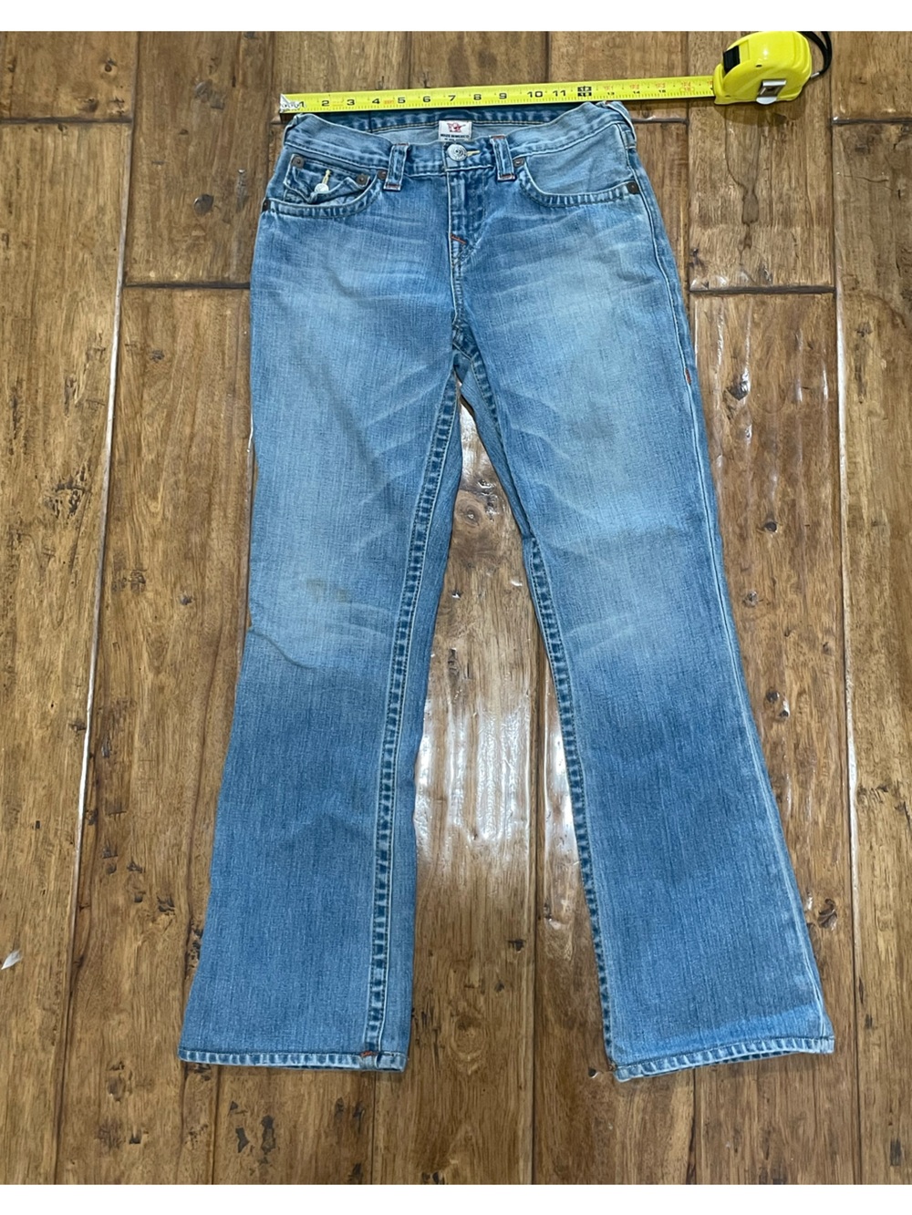 Y2K True Religion Low-Rise Light Wash Flare Jeans Size 14